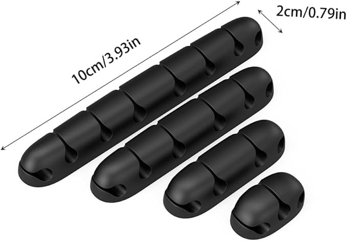 4pcs Multipurpose Cable Holder Clips Silicone Cord Organizer for Desk Home Office Easy to Install Durable Pet Cable Management