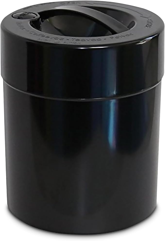 Tightpac Kilovac Airtight Coffee Container – Multi-Use Vacuum Container for Coffee Bean Storage, Grounds & Bulk Dry Goods – 2.5 lbs / 40 oz / 3.8L, Wide-Mouth, Patented Vacuum Seal, Black