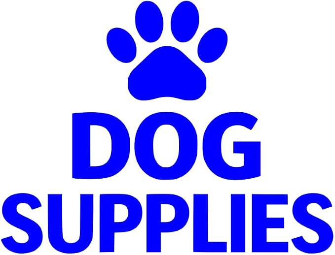Dog Supplies Vinyl Decal – Waterproof Pantry Storage Label Sticker for Pet Organizer Bin Container (Blue)
