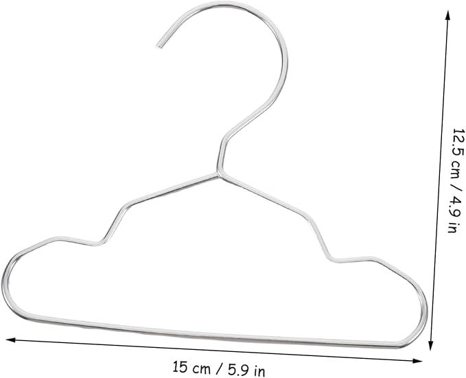10-Pack Small Steel PET Hangers for Dog and Cat Clothing Mini PET Closet Organizer Lightweight Clothes Drying Rack for Apparel and Accessories