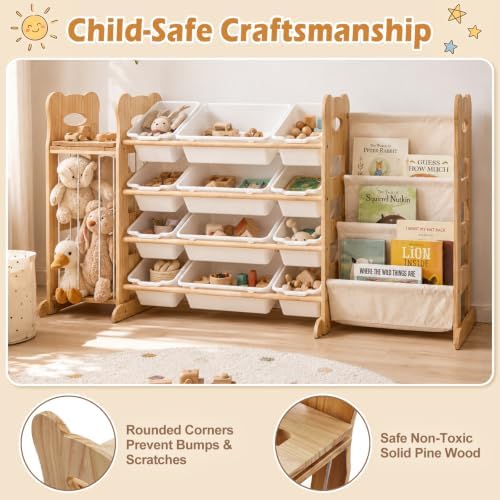 Toy Storage Organizer 60.7'' L | Bookshelf, Stuffed Animal Storage