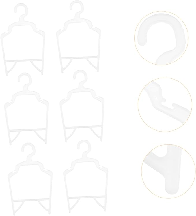 Cabilock 10pcs PP Pet Clothes Hangers Dog Apparel Organizers Compact Lightweight Holders for Pets