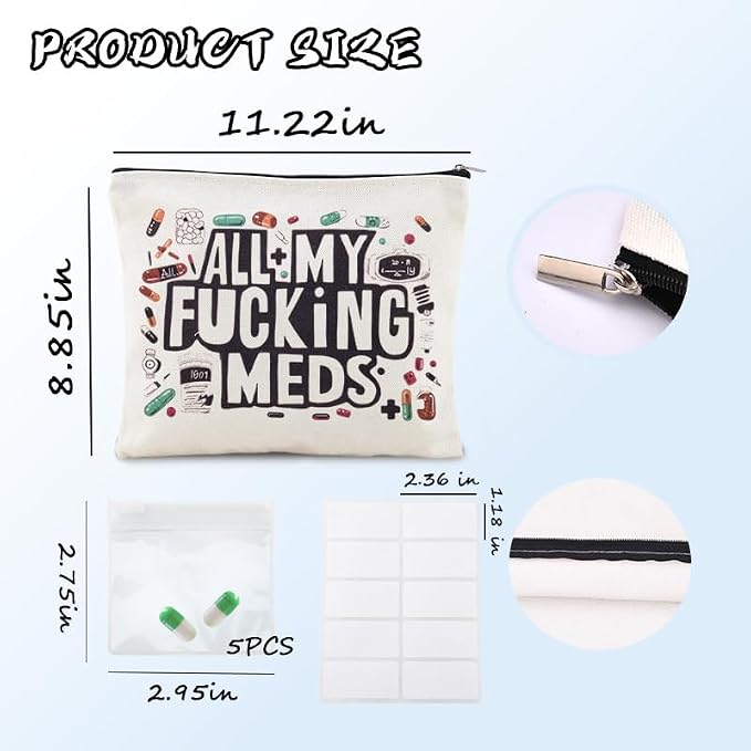 Sisadodo Charging Cable Organizer Travel Bag Toiletry Makeup Cosmetic Bags Medicine Med Toiletry Bag Pouch Diabetic Gifts Bags