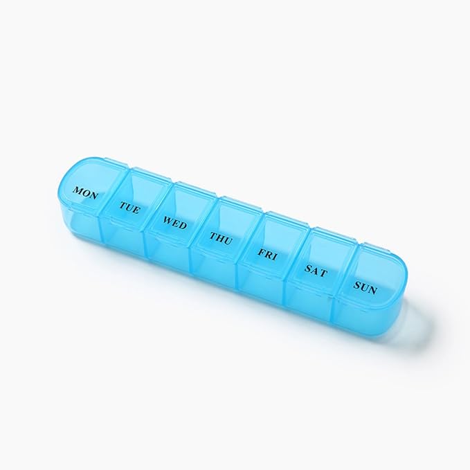 Pill Organizer 7-Day Weekly Pill Organizer | Portable Medicine, Daily Pill Cases for Pills/Vitamin/Fish Oil/Supplements