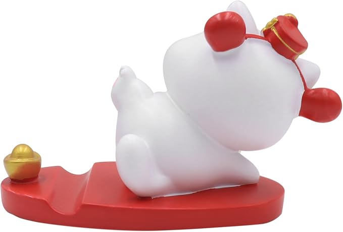 Cute Cat Phone Holder Desk Ornament Kawaii Phone Stand Universal Desk Phone Stand for All Mobile Smartphones Tablets
