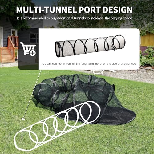 Rest-Eazzzy Outdoor Cat Enclosures, Portable Cat Tent for Outside Enclosure for Indoor Cats, Catio Outdoor Cat Enclosure for Kitty and Small Animals, Cat Playpen with Tunnel, Storage Bag | Pop Up Catio, Waterproof PE Base, Anti-Bug Mesh, Firm Steel Rod...