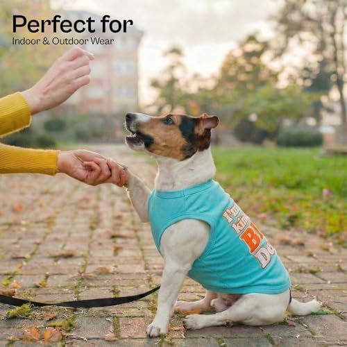 Parisian Pet Dog Shirt – 100% Cotton Shirts for Small Dogs – Sleeveless Big Deal Pet Vest – Lightweight and Breathable Dogs Apparel – Cute Summer Dog Clothes - Stretchy T Shirts for Pets