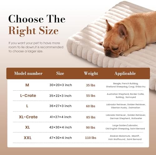Extra Large Orthopedic Dog Crate Bed with Waterproof Lining | Egg crate foam for joint support. Soft plush surface. Non-slip bottom. Removable & machine washable cover. OEKO-TEX certified