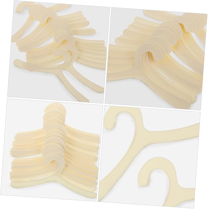 LIOOBO 12pcs Cute Functional Pet Apparel Hangers Dog and Cat Hangers Small Pet Clothes Rack Wardrobe Organizers