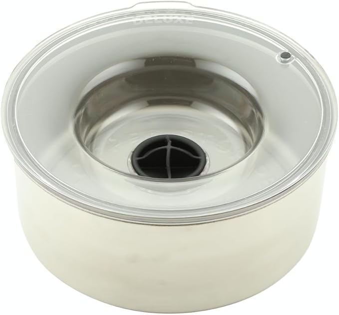 Slopper Stopper Stainless Steel Dripless Water Bowl with Tritan Plastic Lid, Holds 1 Gal, Reduces Spills & Trails Up to 85%+, Water Bowl for Medium Breed Dogs (21-50 lbs), The Original Slobber Stopper