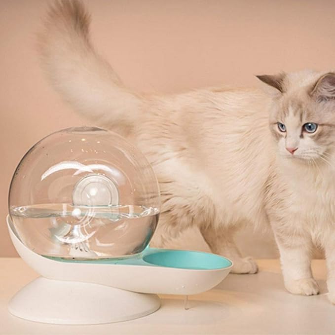 Pet Water Dispenser for Dogs and Pets Gravity Automatic Waterer Feeder Water Drinking Fountain for Small or Medium Size Dogs Cats (Green)