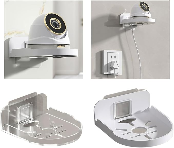 Adhesive Wall Mounted Security Camera Bracket None Drilling Surveillances Camera Holder Shelf for Baby Monitors,Speakers