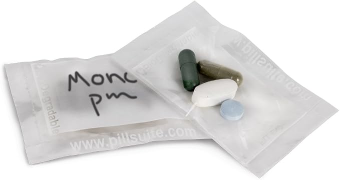 EZY DOSE Pill Sorter, Organizer, Vitamin and Medicine Packaging System for Travel, Easy-Tear Pill Pouches, BPA Free