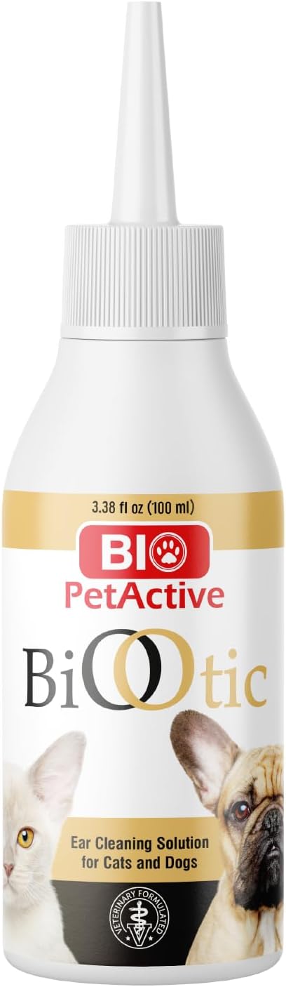 Bio PetActive BioOtic Ear Cleaner for Dogs and Cats | 3.38 fl oz
