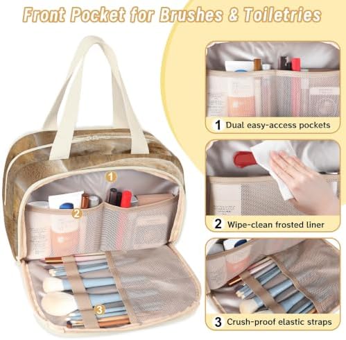 Funny Alpaca Travel Toiletry Bag for Women