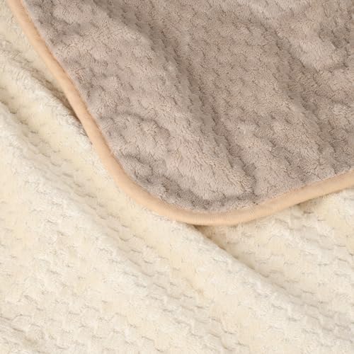Catalonia Waterproof Dog Blanket, Reversible Leakproof Furniture Protector | Camel Fleece Mat for Small to Large Dogs & Cats, Helps Protect Sofa, Bed & Couch from Liquids, Urine & Messes, 60 x 80 Inches