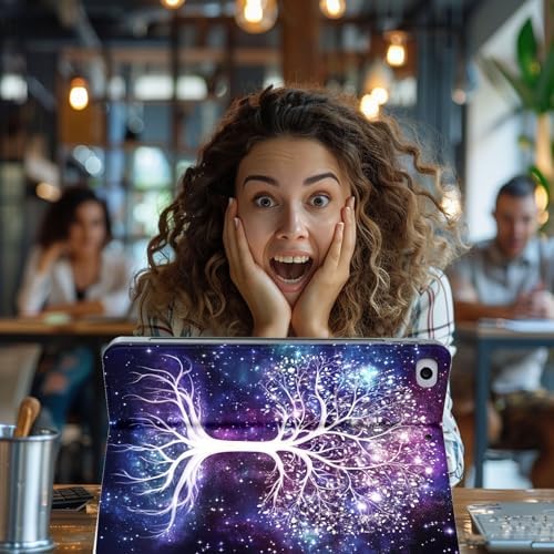 for Microsoft Surface Go 4/3/2/1-10.5" 2021 Tablet Case,Auto Wake/Sleep,Adjustable Stand Protective Cover - Starry Sky Life Tree