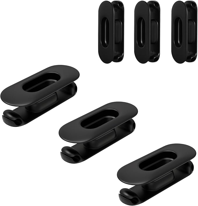 6 Pack Cord Organizer for Kitchen Appliances, Black | Upgraded Stackable Silicone Adhesive Cable Management Wrap Holder, for Mixer Blender Air Fryer Pressure Cooker Coffee Maker