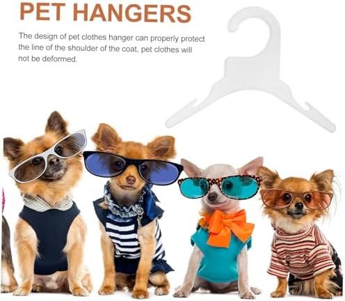 Yardwe 10Pcs Pet Clothes Hanger Durable Pet Coat Rack for Dogs Cats for Home Pet Shop Use Lightweight Portable Design for Indoor Outdoor Storage