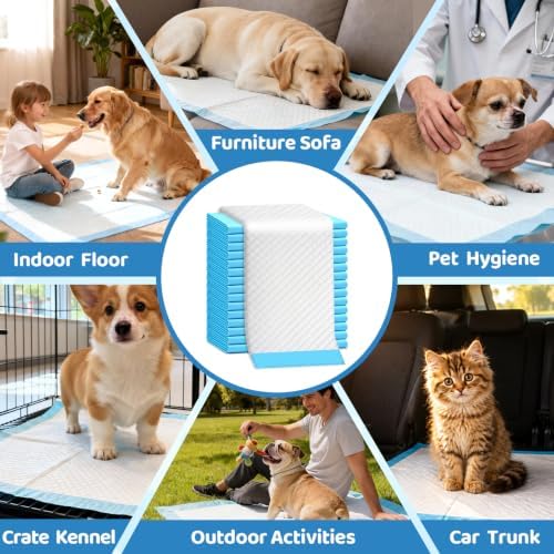 80 Count X-Large Puppy Pads, 28 x 34 in Heavy Duty Dog Pee Pads, Leak-Proof