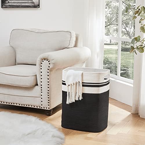 OIAHOMY Laundry Hamper Collapsible Laundry Basket Clothes Organizer Black