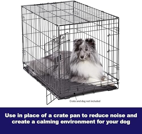 MidWest Homes for Pets Cushioned Dog Crate Mate, 36 inch Black
