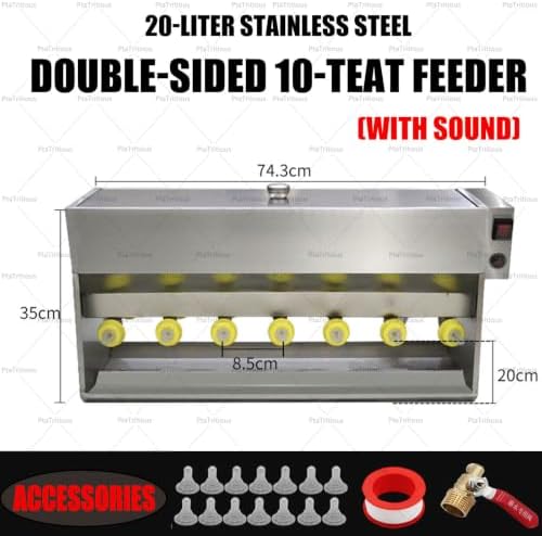 Piglet Feeding Machine,10/14 Nipple Silicone Piglet Feeding Station 14Heads