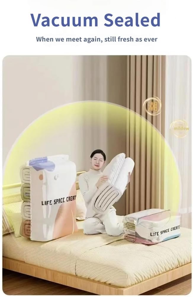 Vacuum Storage Bags for Comforters Clothes, Pillow and Travel