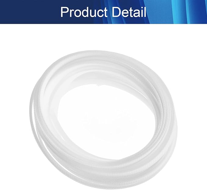 Jutagoss PET Expandable Braided Cable Sleeve, 16.4ft - 1/2 inch White Cable Management Sleeve, Wire Loom Tube Cord Protector for USB Cable, Power Cord, Audio Video and More, 1Pc