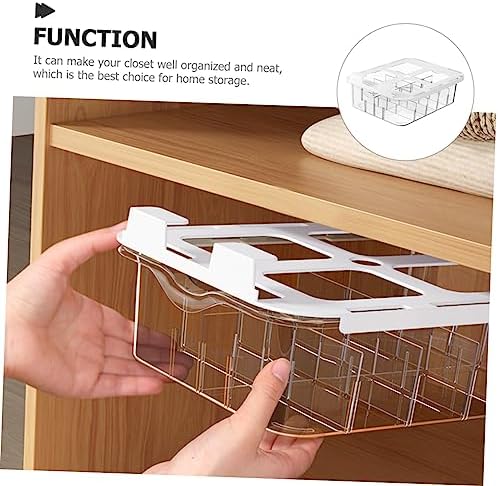 KOMBIUDA Socks Divided Box Adhesive Underwear Storage Holder Wall Compartment Box Socks Dividers for Bedroom