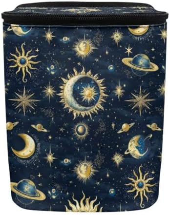 Moon Star Planets Car Trash Hanging Garbage Can/Bag with Lid Portable Waterproof Trash Bag Car Accessories Interior for Sedans, SUVs & Trucks