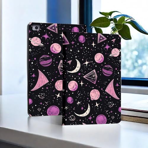 for Microsoft Surface Pro 11/10/9-13" 2024/2022 Tablet Case,Auto Wake/Sleep,Adjustable Stand Protective Cover - Star Moon Planet