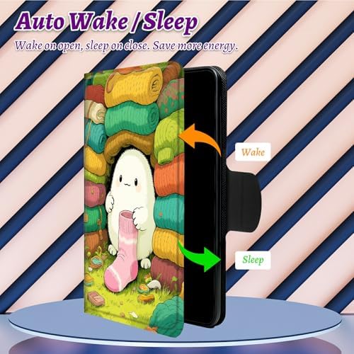 Rotating Handle Case for Samsung Galaxy Tab A8 10.5" 2022 (SM-X200/X205/X207), 360 Degree Swivel Kickstand with Magnetic Closure Shockproof Leather Cover for Women Men, Sock Pet