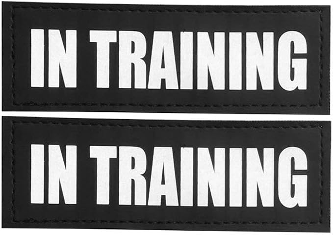 Fairwin in Training Dog Patches, Reflective and Removable Dog Tags for Service Vest Dog Harness