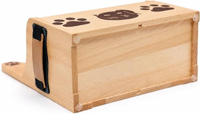 Handmade Pet Grooming Organizer – Solid Beechwood & Leather Holder for Dog & Cat Brushes, Combs & Accessories – Minimalist Premium Stand for Grooming Essentials