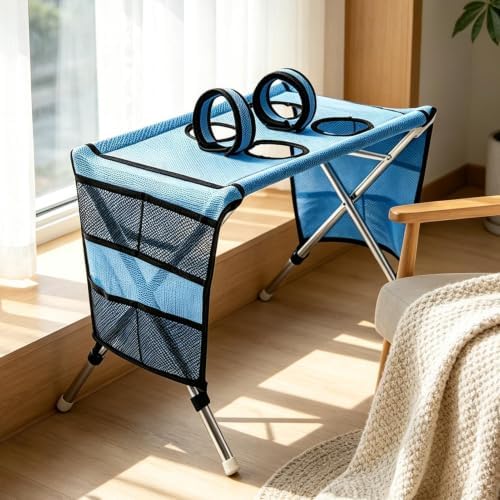 Dog Grooming Hammock- Non-Slip Pet Hammock with Stand | Foldable Frame | 830 G Pet Wash Hammock | Eight-Hole Suspending Bath Hammock For Small Medium Pets, Puppies, Cats, Home, Salon