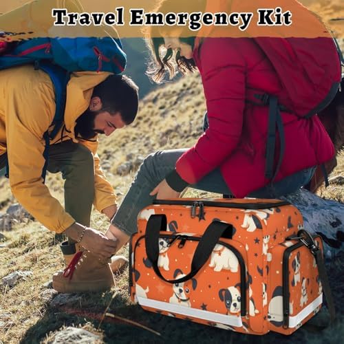 First Aid Bags Empty, Stray Dog Emergency Bag First Aid Kit Multiple Compartment Kit Carrier On Call Trauma Bag for Paramedics Emergency Medical Supplies Kit