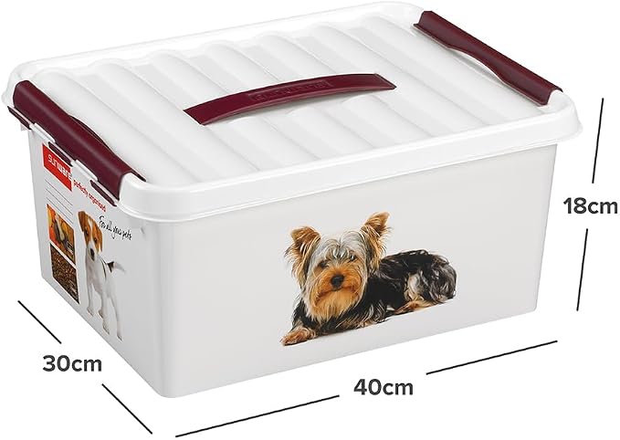Sunware Q-Line Pet Decor Box, White/Bordeaux, One Size