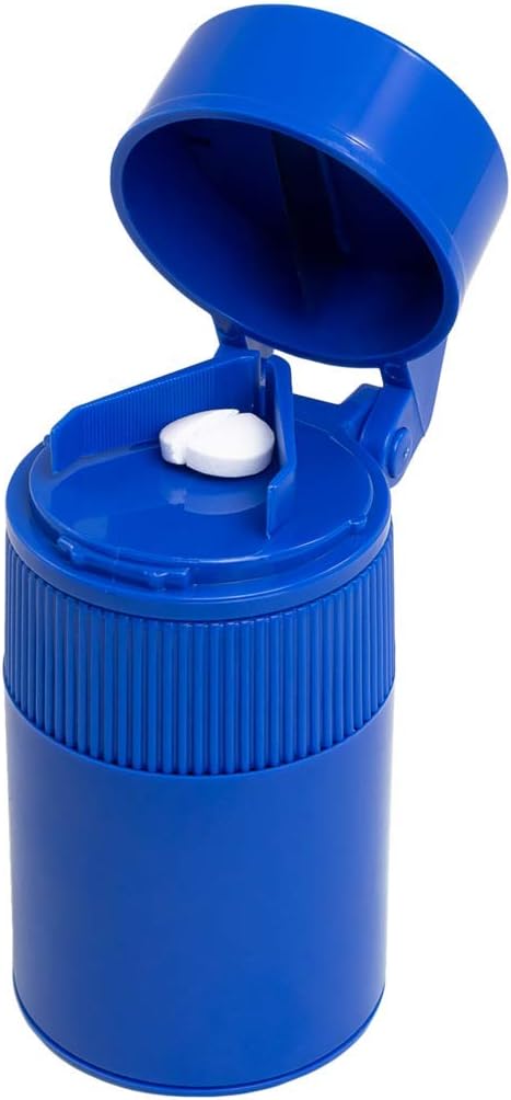 Ezy Dose Pet Pill Crusher & Cutter for Cats, Easy Use, Blue, BPA Free | Dual-Function Tool Splits & Crushes Tablets For Pets, Helps Simplify Dosing, Compact Design for Daily Use & Treat Mixing