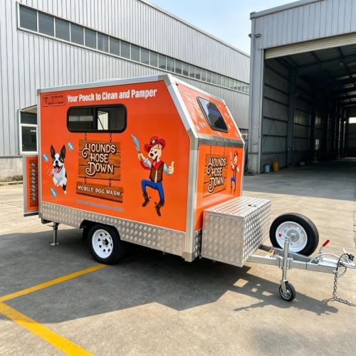 Commercial Mobile Pet Grooming Trailer Dog Grooming Station Trailer | Ideal for Professional Grooming Services with Practical Interior Design, Water Setup, Storage and Custom Solutions