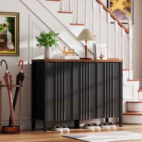 Vlsrka Shoe Storage Cabinet with 3 Doors and Adjustable Shelves
