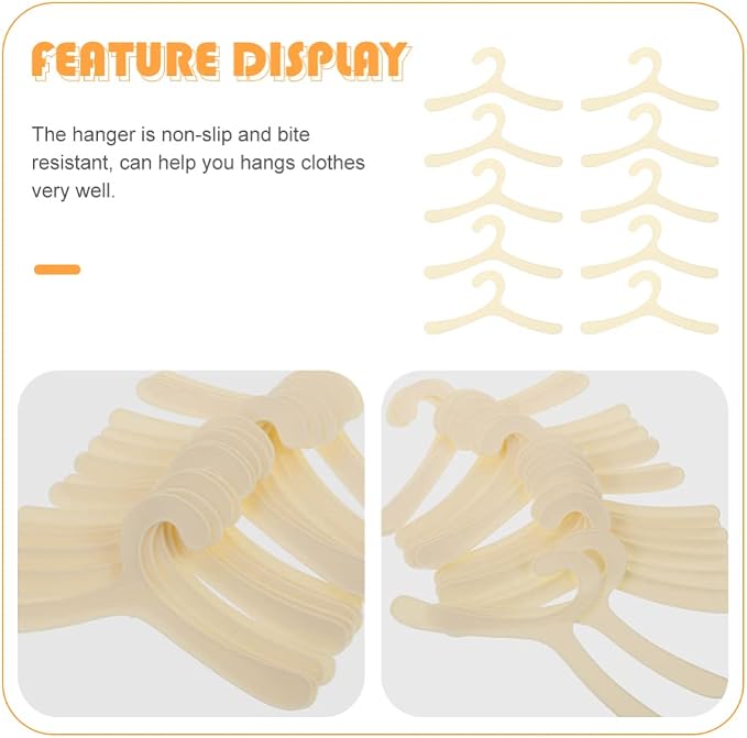 Mipcase Pet Coat Hangers Dog Clothing Rack Hangers 19cm Pet Clothes Hanging Rack Non-Slip