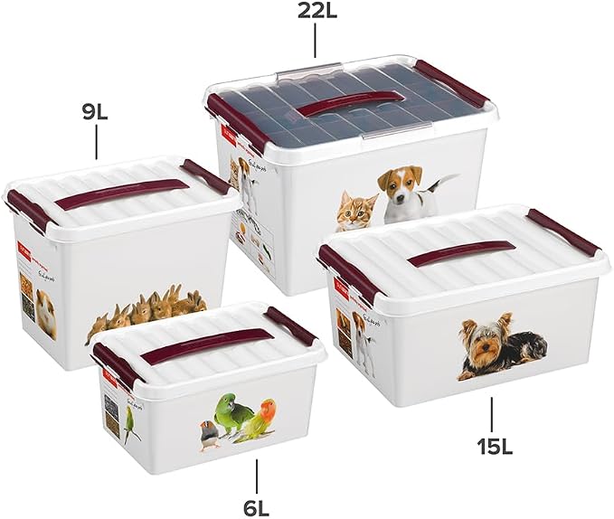 Sunware Q-Line Pet Decor Box, White/Bordeaux, One Size
