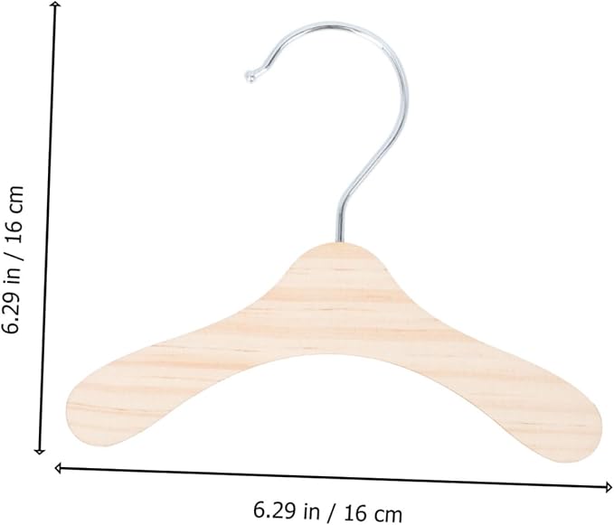 Holibanna 20pcs Wooden Pet Clothing Hangers Lightweight Dog Clothes Racks for Neat Organization Wooden Design for Use Suitable for Pets