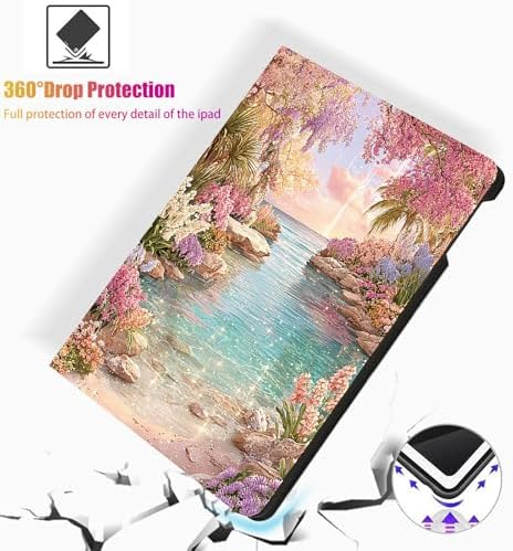 for Microsoft Surface Pro 8-13" 2021 Tablet Case,Auto Wake/Sleep,Adjustable Stand Protective Cover - Dream Flower Sea