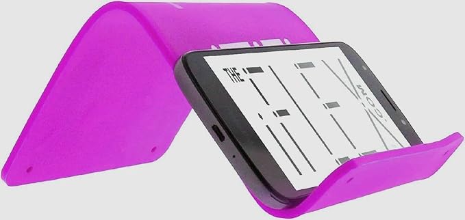 Adjustable Cell Phone Stand and Tablet Stand for Work and Home – Flexible Phone Holder is The Perfect iPhone Stand for Video Calls and Holds Any Device (Purple)