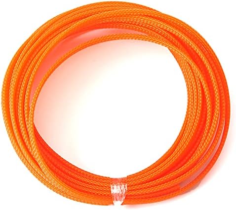 Bettomshin 1Pc 16.4Ft(5m) Cable Management Sleeve, 1/4"(6mm) Width PET Orange Cord Protector, Wire Loom Tube Insulated Split Sleeving for USB Cable Power Cord Organizer Video Cable Hider