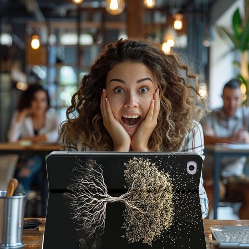 for Microsoft Surface Pro 8-13" 2021 Tablet Case,Auto Wake/Sleep,Adjustable Stand Protective Cover - Golden Life Tree