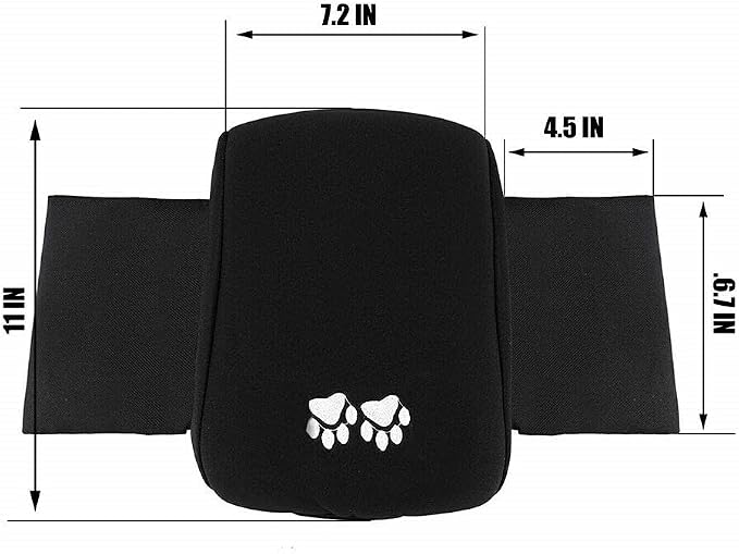 Center Console Cover for Jeep Wrangler JK JKU Sahara Armrest Pad Storage Organizer Interior Accessories Dog Protector Get Away from Pet Claws Sticky Fingers, Scratch Marks, Holes
