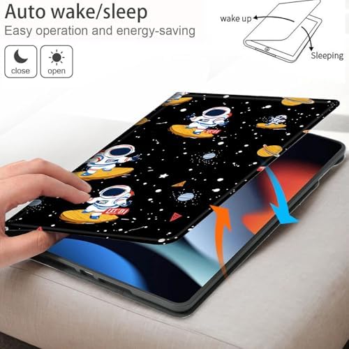 Bxgolkgd Tablet Case for Samsung Galaxy Tab A 8.0 Inch 2019(SM-T290/T295),Shockproof Stand Cover with Heat Dissipation,Auto Wake/Sleep Function,Astronaut Skateboard Space Planet
